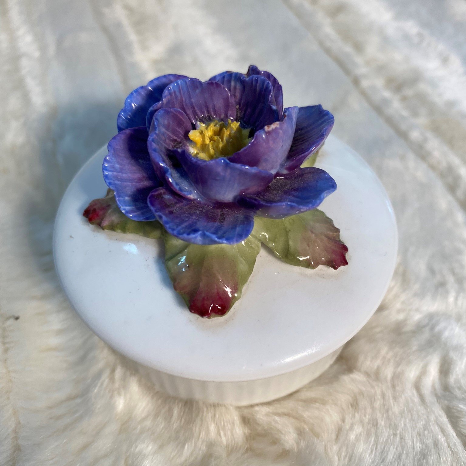 Aynsley Bone China Flower Trinket Box