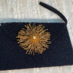 Black Beaded Handmade Envelope Purse