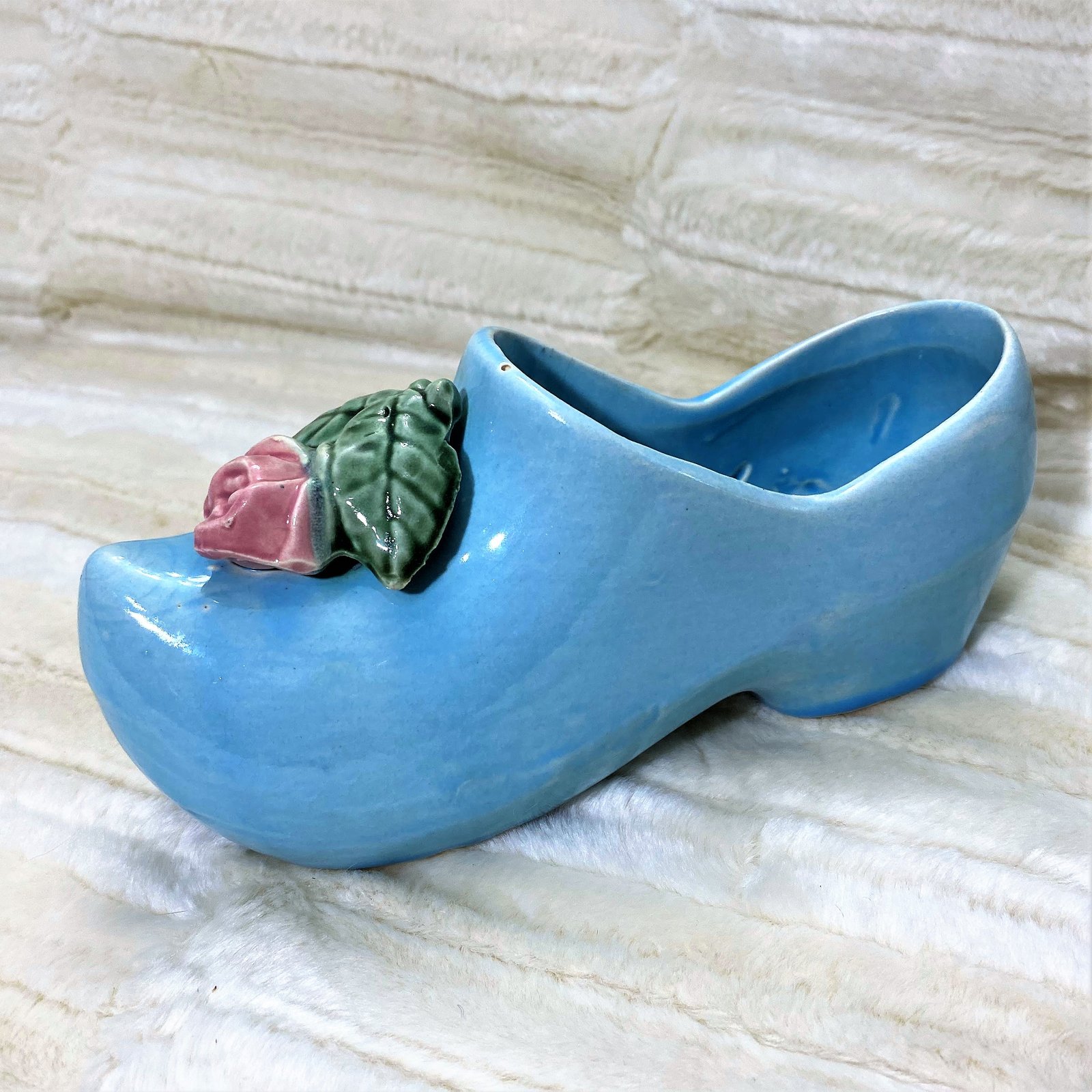 McCoy Sky Blue Clog Shoe Planter