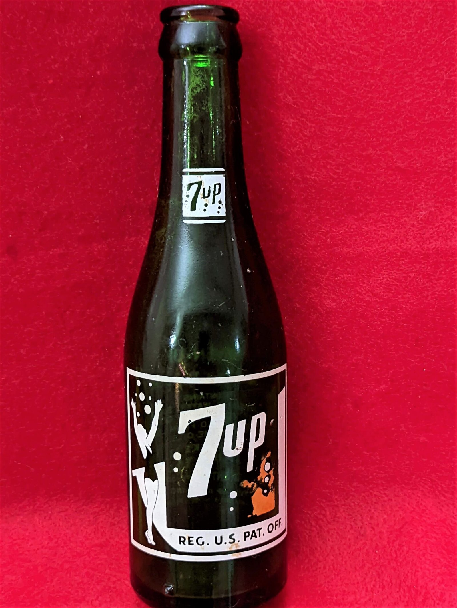 Vintage 7up Soda Bottles