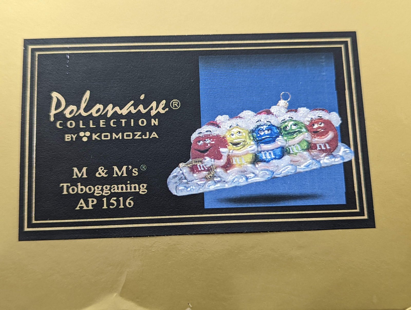 M&Ms Tobogganing Polonaise Christmas Ornament
