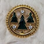 Monet Christmas Trees Pin