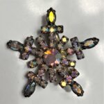 snowflake rhinestone pin