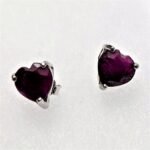 Ruby Red Heart Earrings