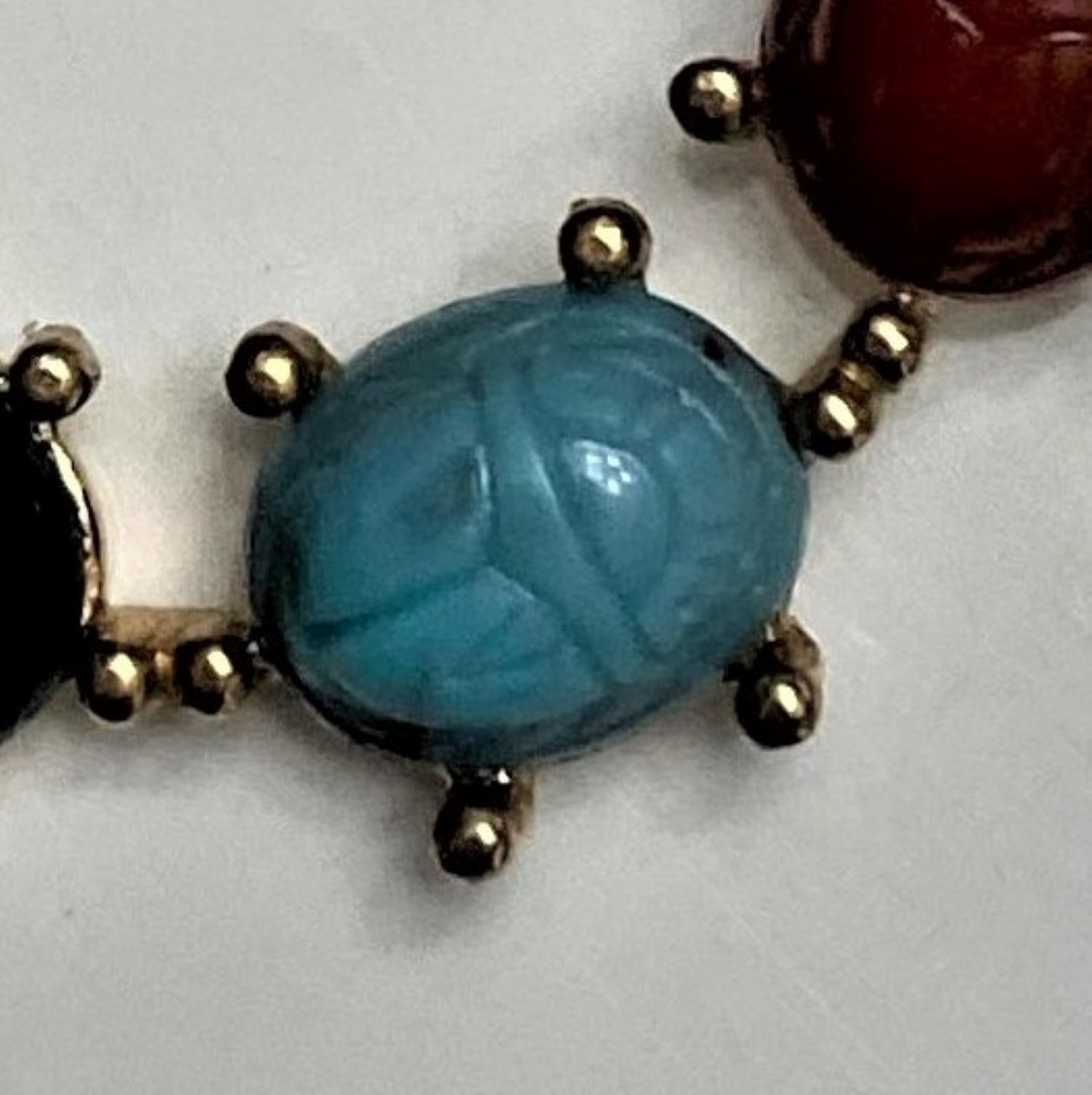 Mulit-color scarab pin