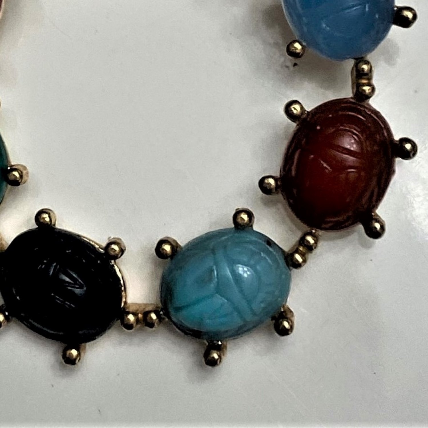 Mulit-color scarab pin