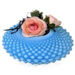 Fenton Wide Blue Hobnail Vase