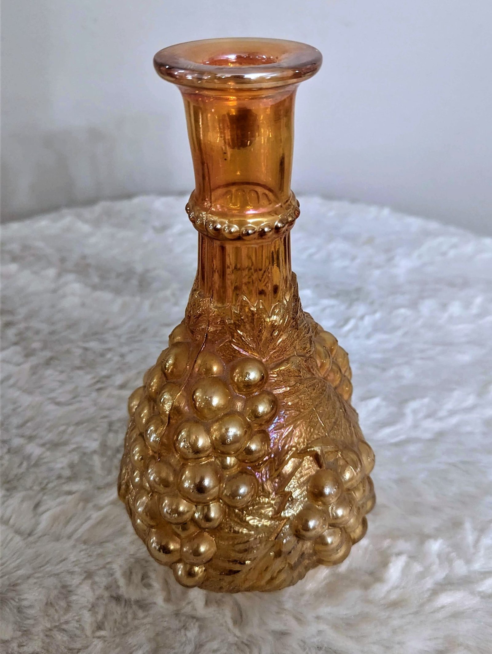 Imperial Golden Carnival Glass Decanter