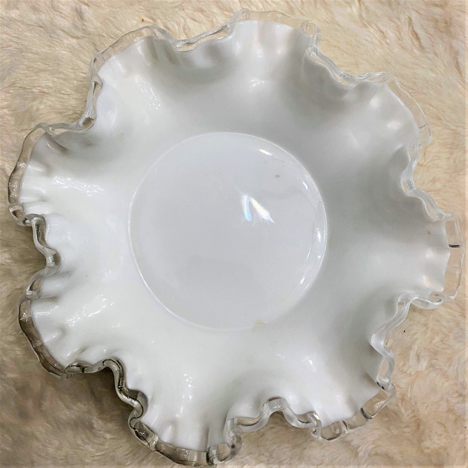 Fenton White SilverCrest Bowl
