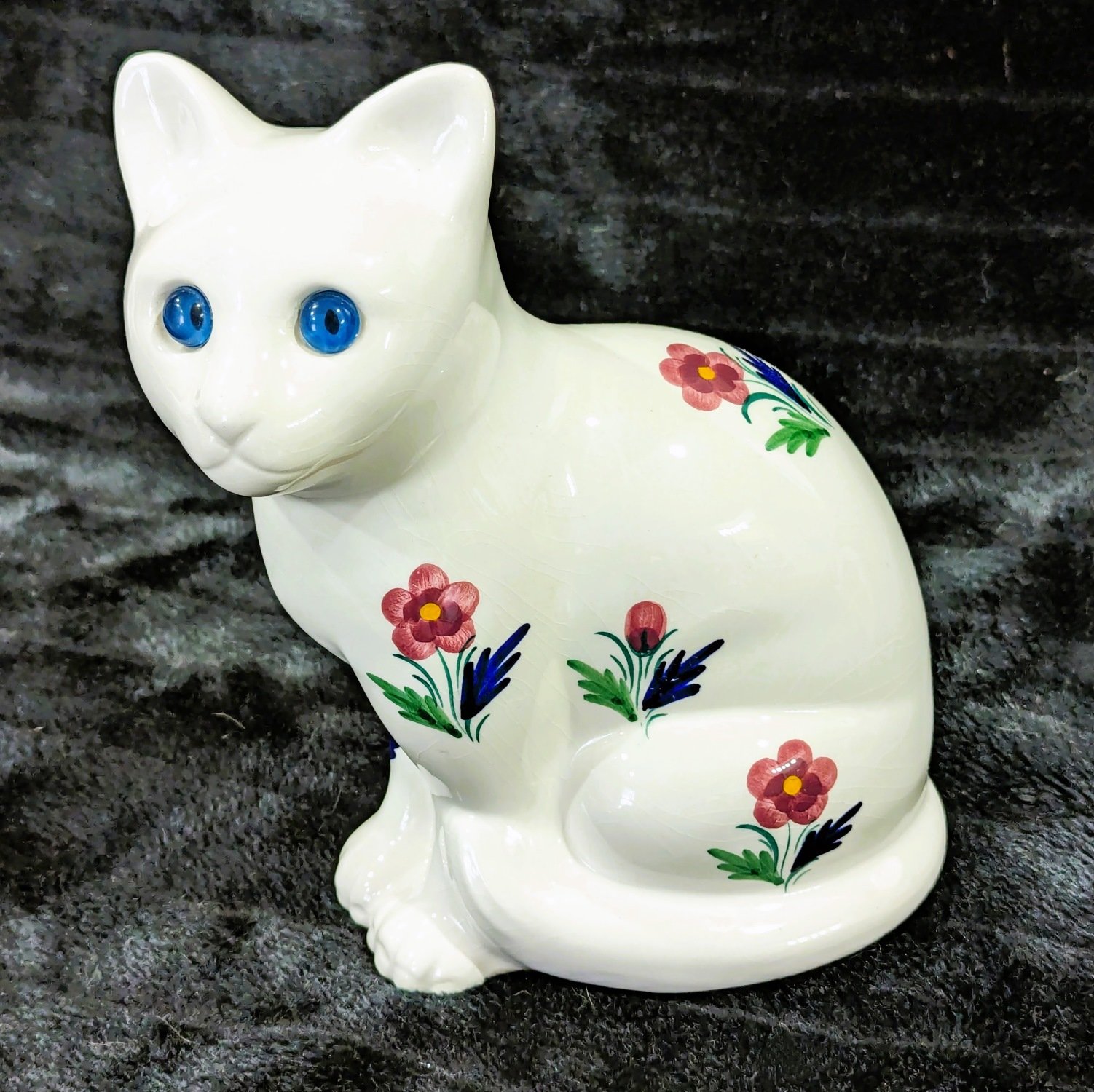 Three Porcelain Cat Figurines