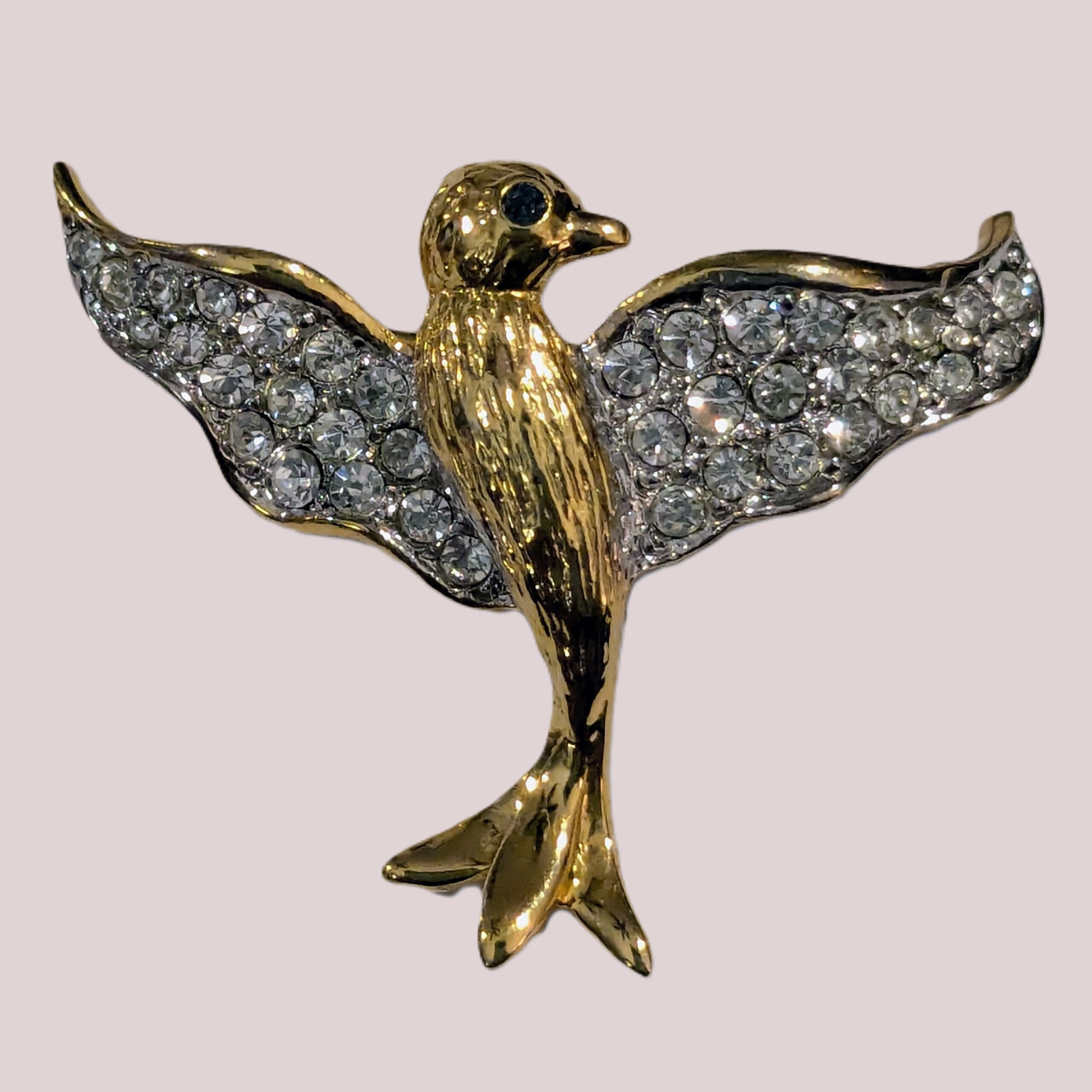 Attwood-Sawyer Crystal Bird Pin