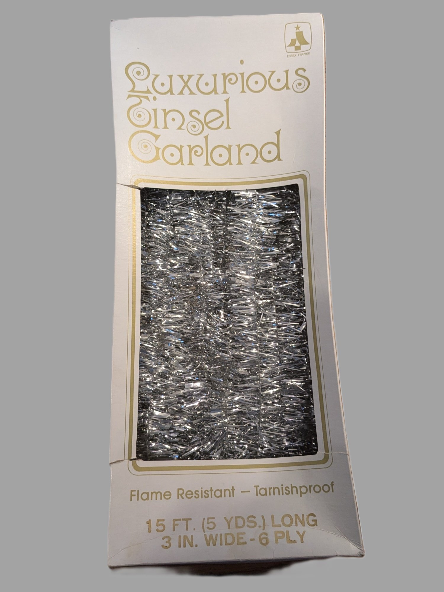 Four Vintage Strands of Silver Tinsel Group