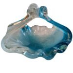 Murano Blue & White Glass Dish