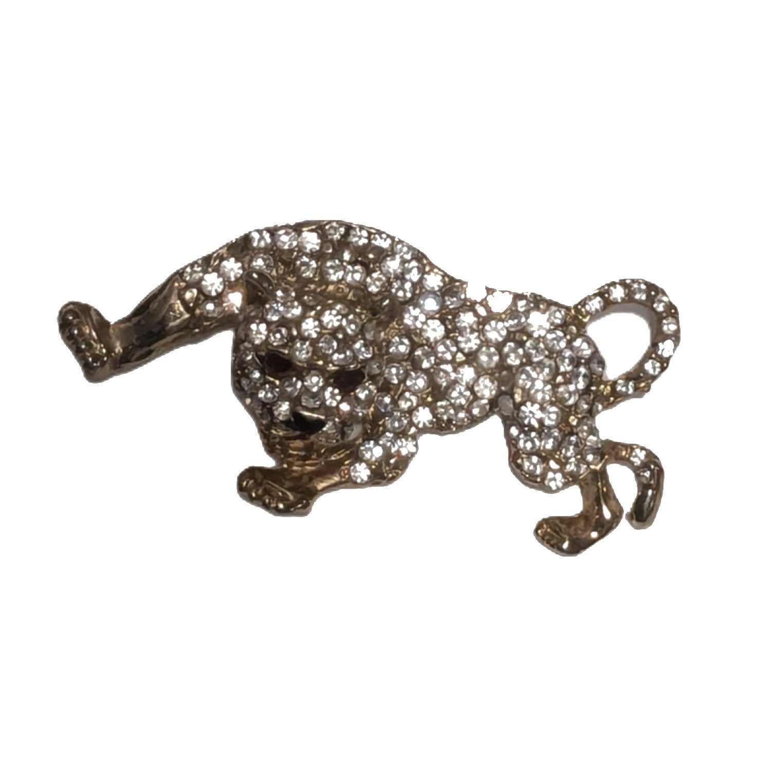 Crystal Wild Cat Brooch