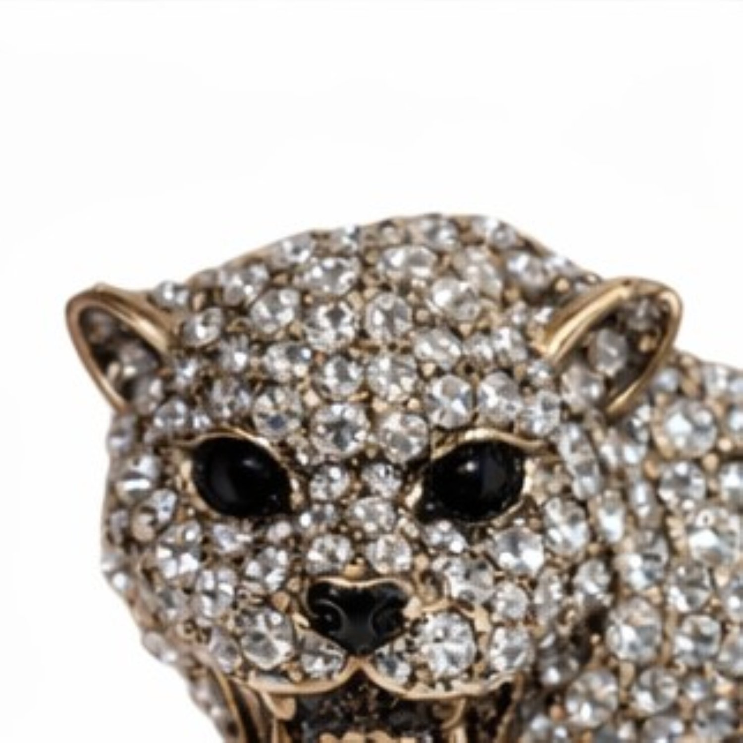 Crystal Wild Cat Brooch