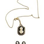 Woman’s Small Cameo Earrings & Pendant Necklace