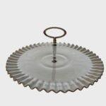 Fenton White art glass serving platter