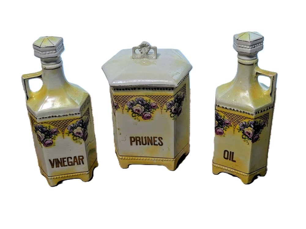 Czech Luise Condiments & Prunes Canisters